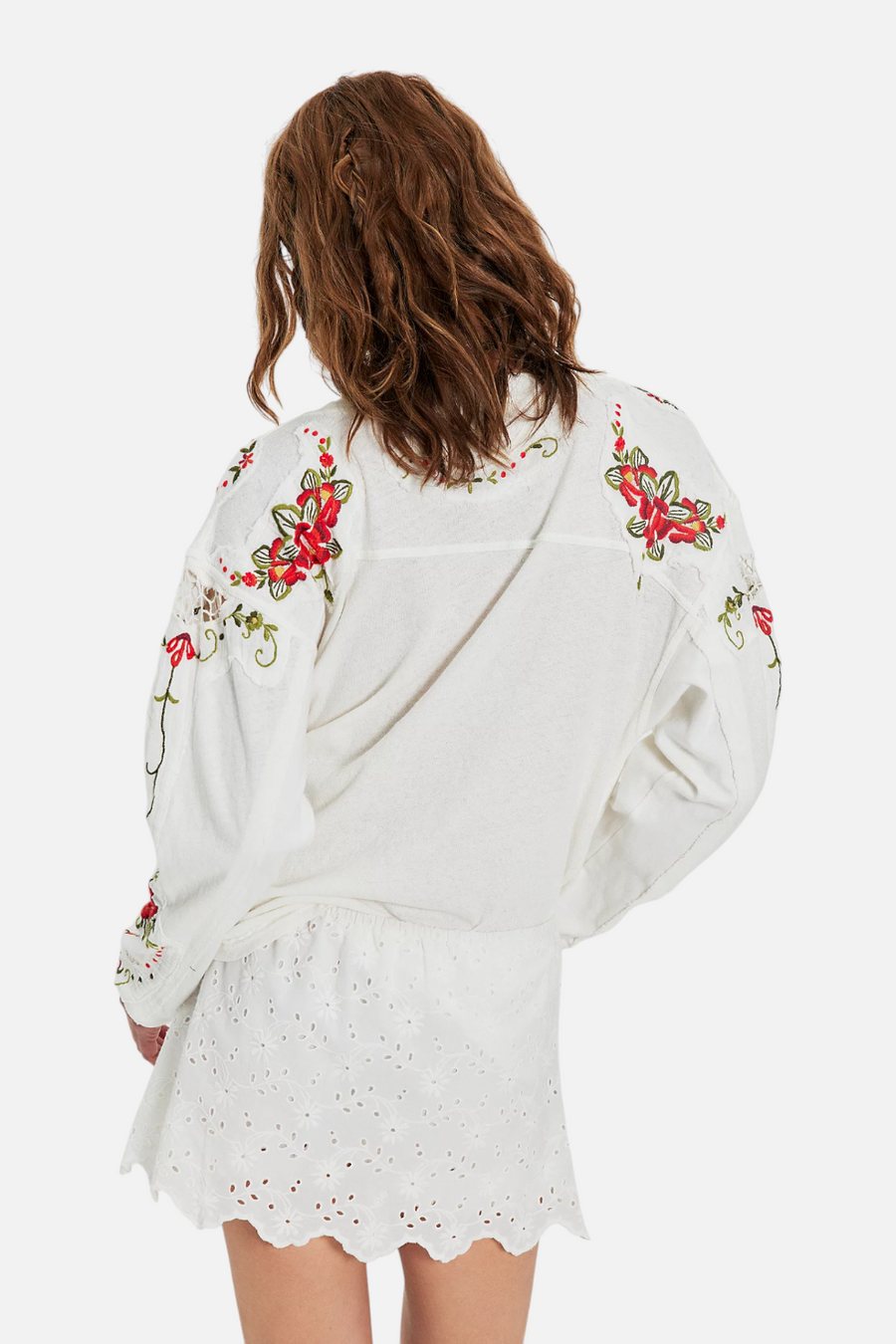 Free People Eyes On You Skort in Ivory – side view