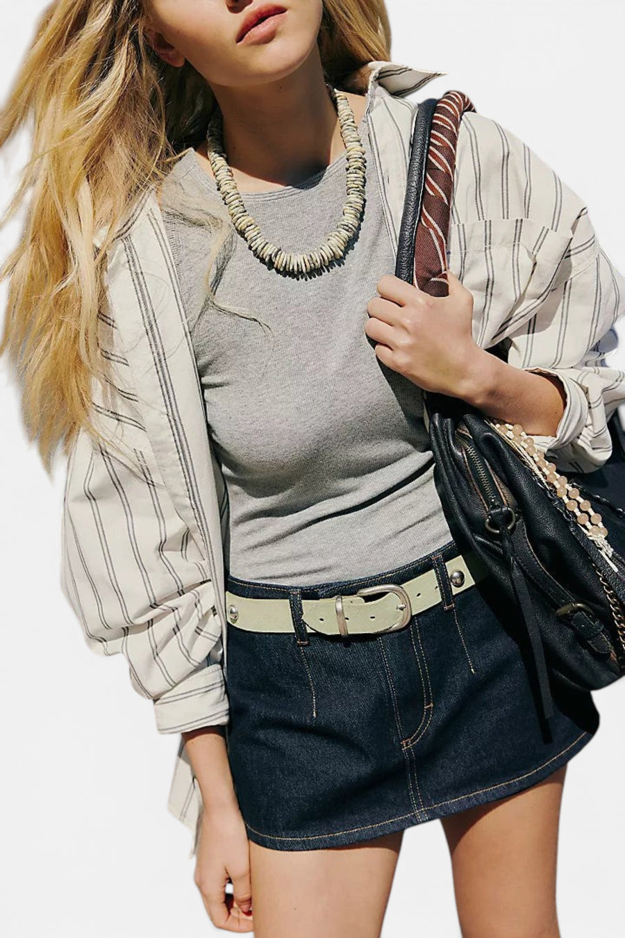 Free People Galivanting Peekaboo Skort in Rinse – detail