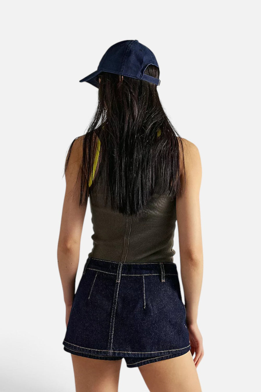 Free People Galivanting Peekaboo Skort in Rinse – side view