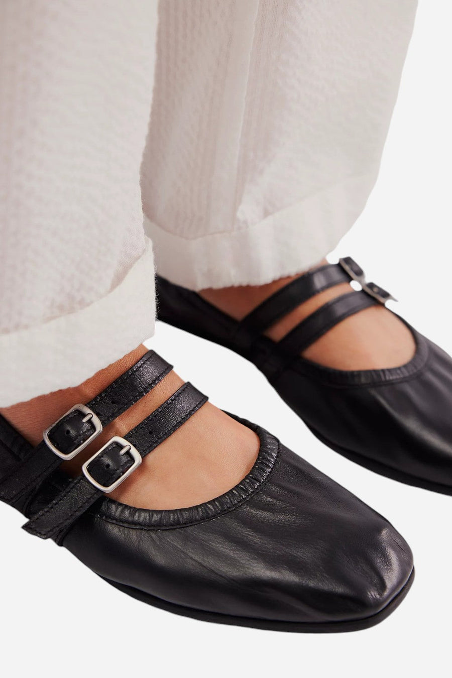 Free People Gemini Ballet Flat Black – side view