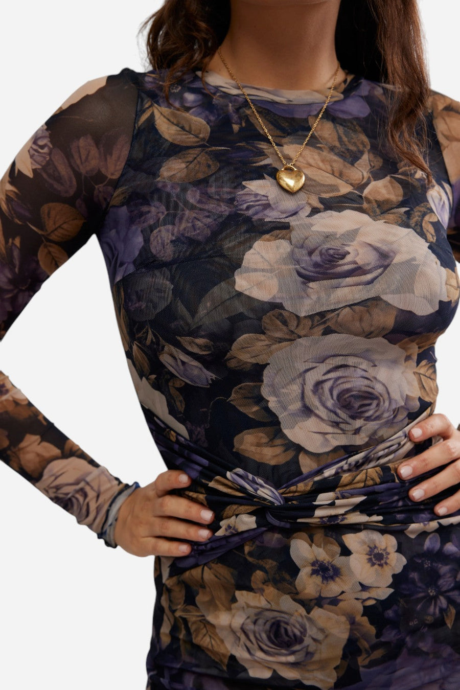 Free People Gianni Maxi in Denim Combo – back view
