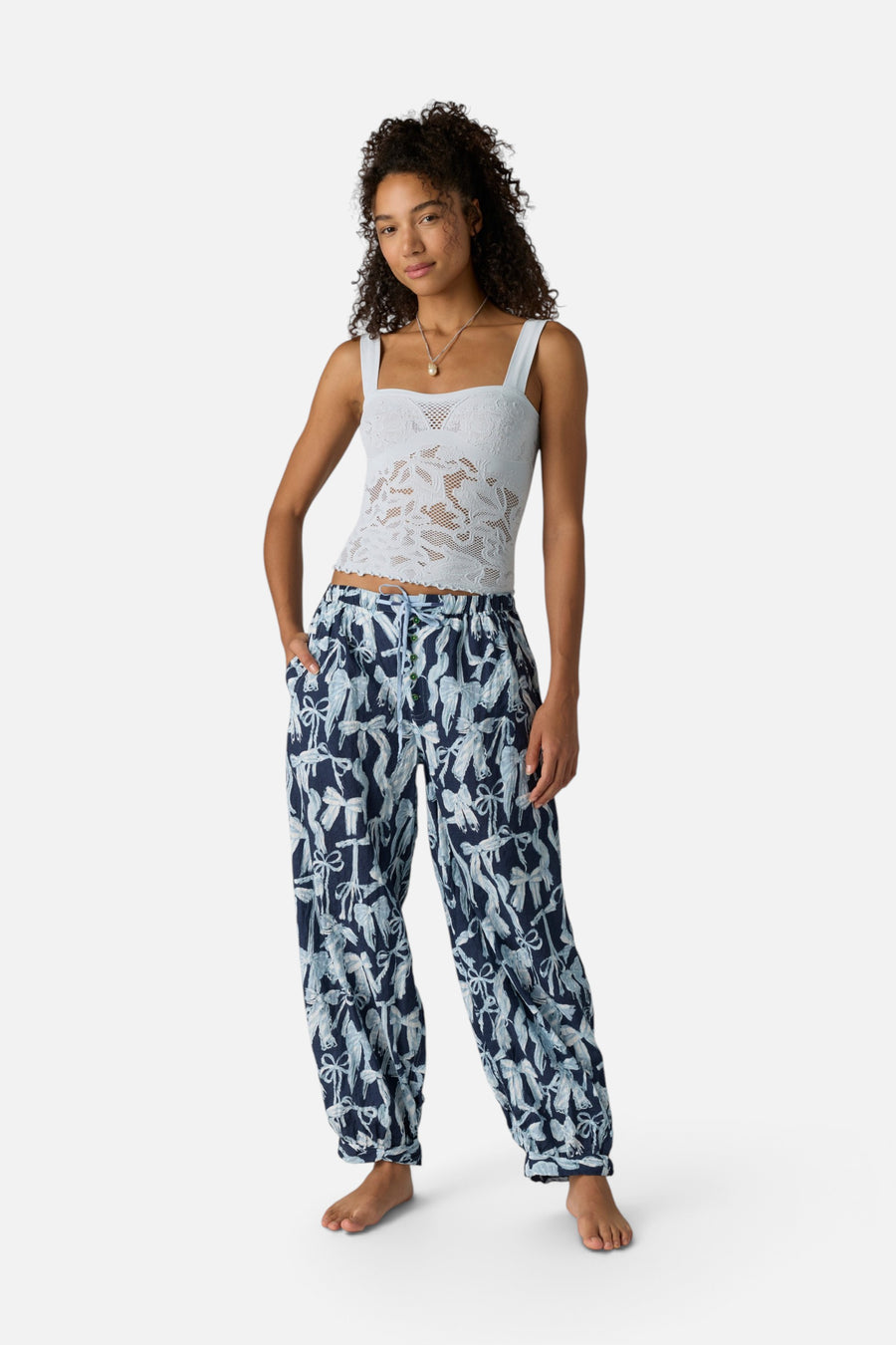 Free People Heirloom Cami in Ice Skating – flat lay