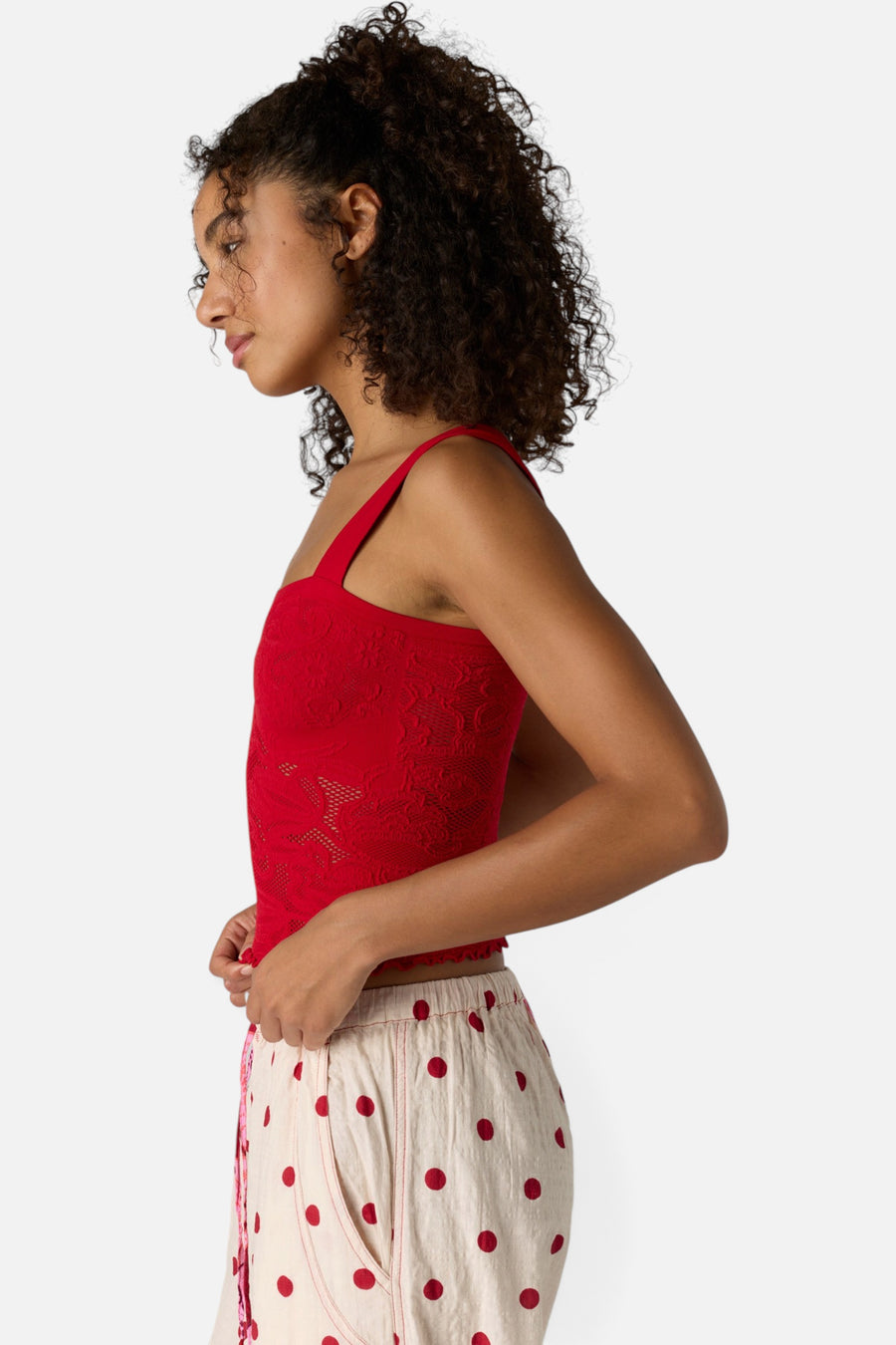 Free People Heirloom Cami in New Love – back view