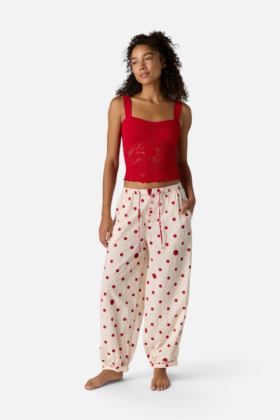 Free People Heirloom Cami in New Love – flat lay