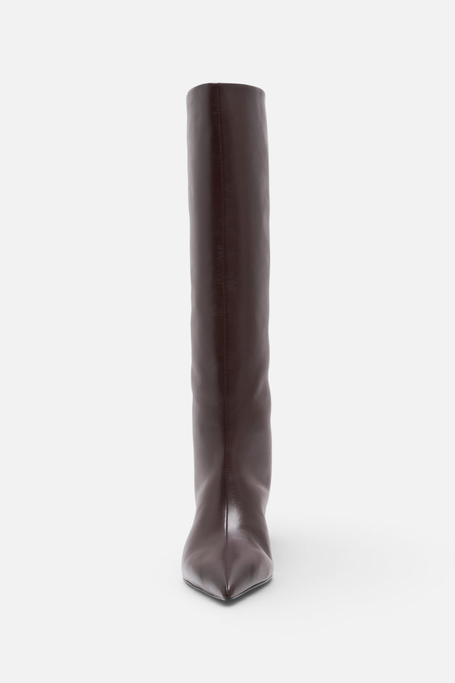 Free People Kiki Kitten Heel Boots in Mahogany Leather – detail