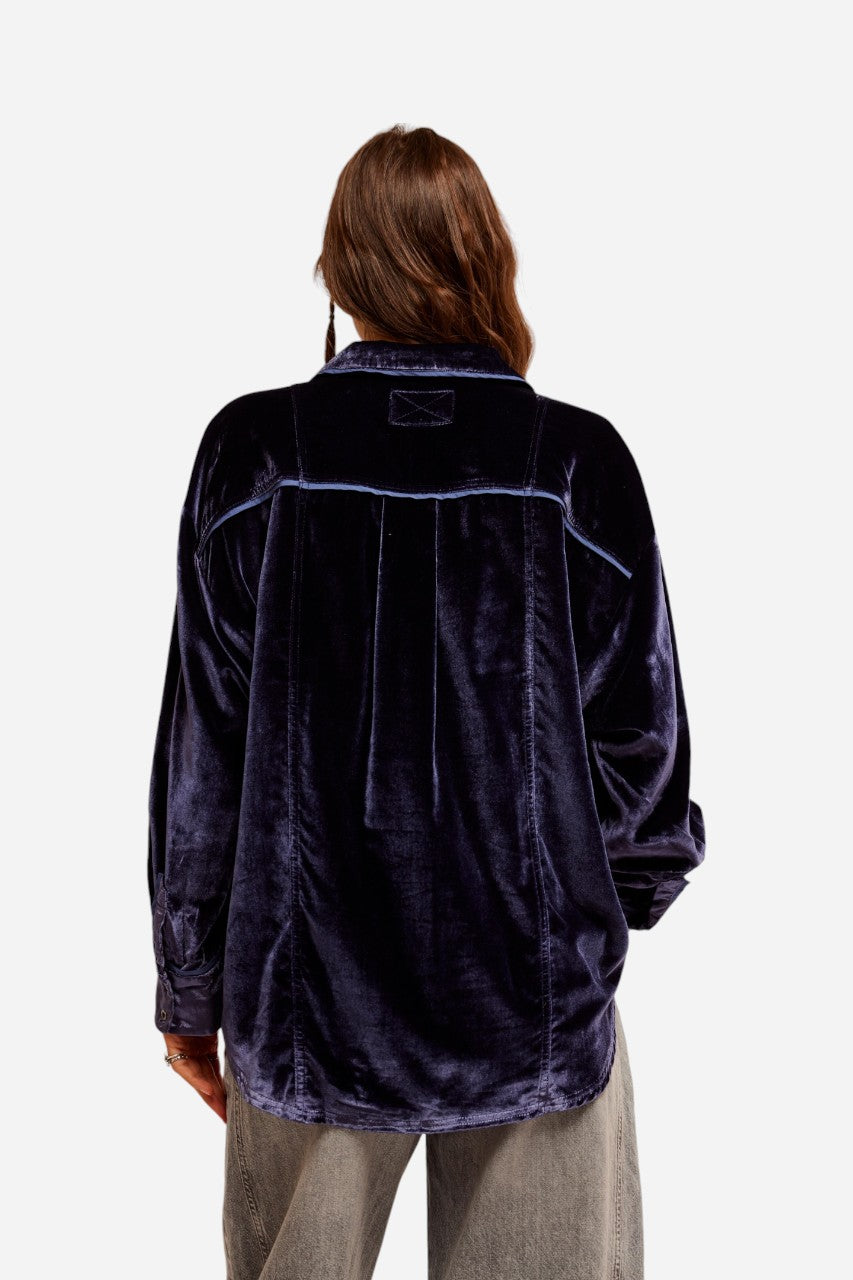 Free People Luxy Velvet Solid Night Sky – detail
