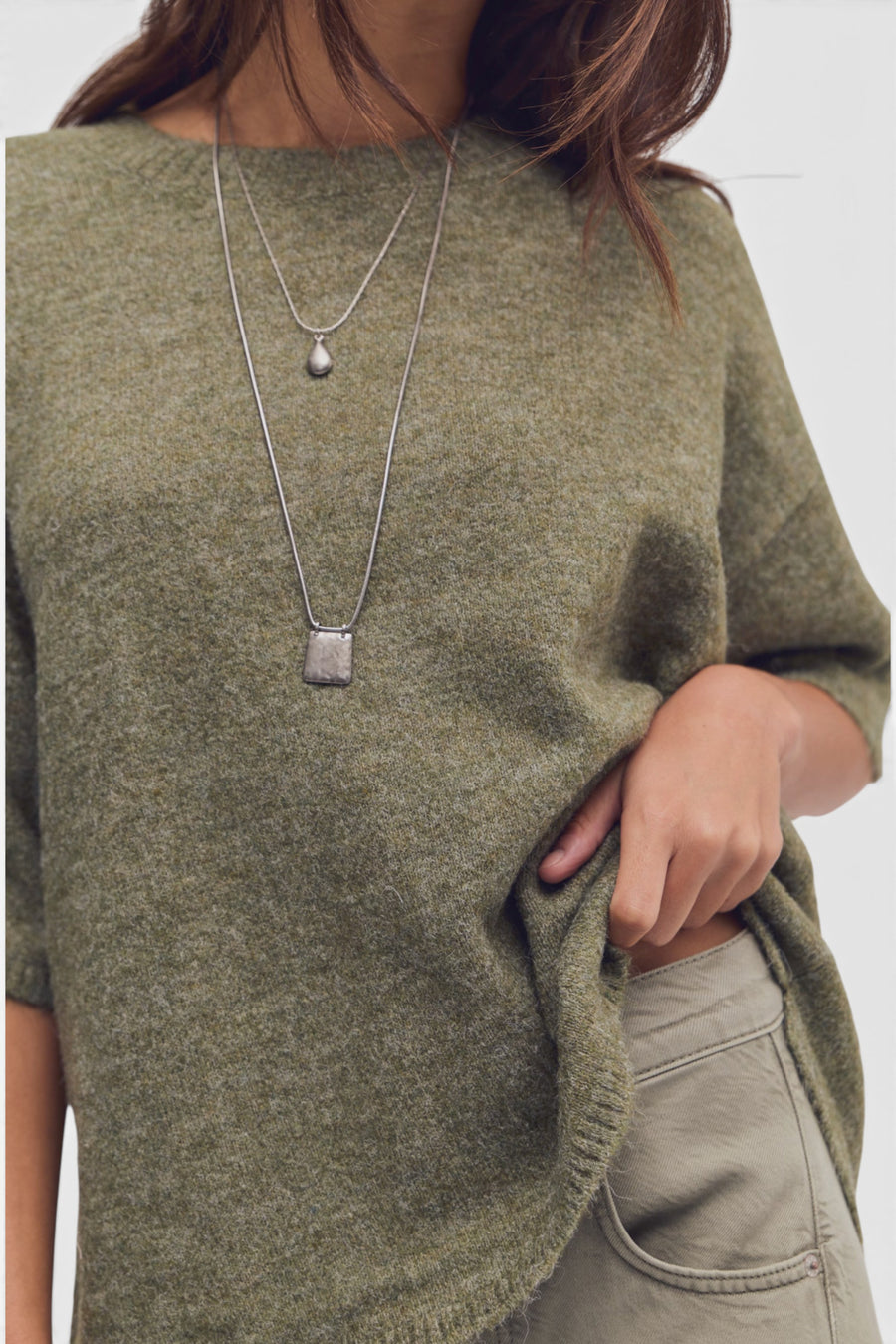 Free People Margot Sweater Tee in Kalamata – detail