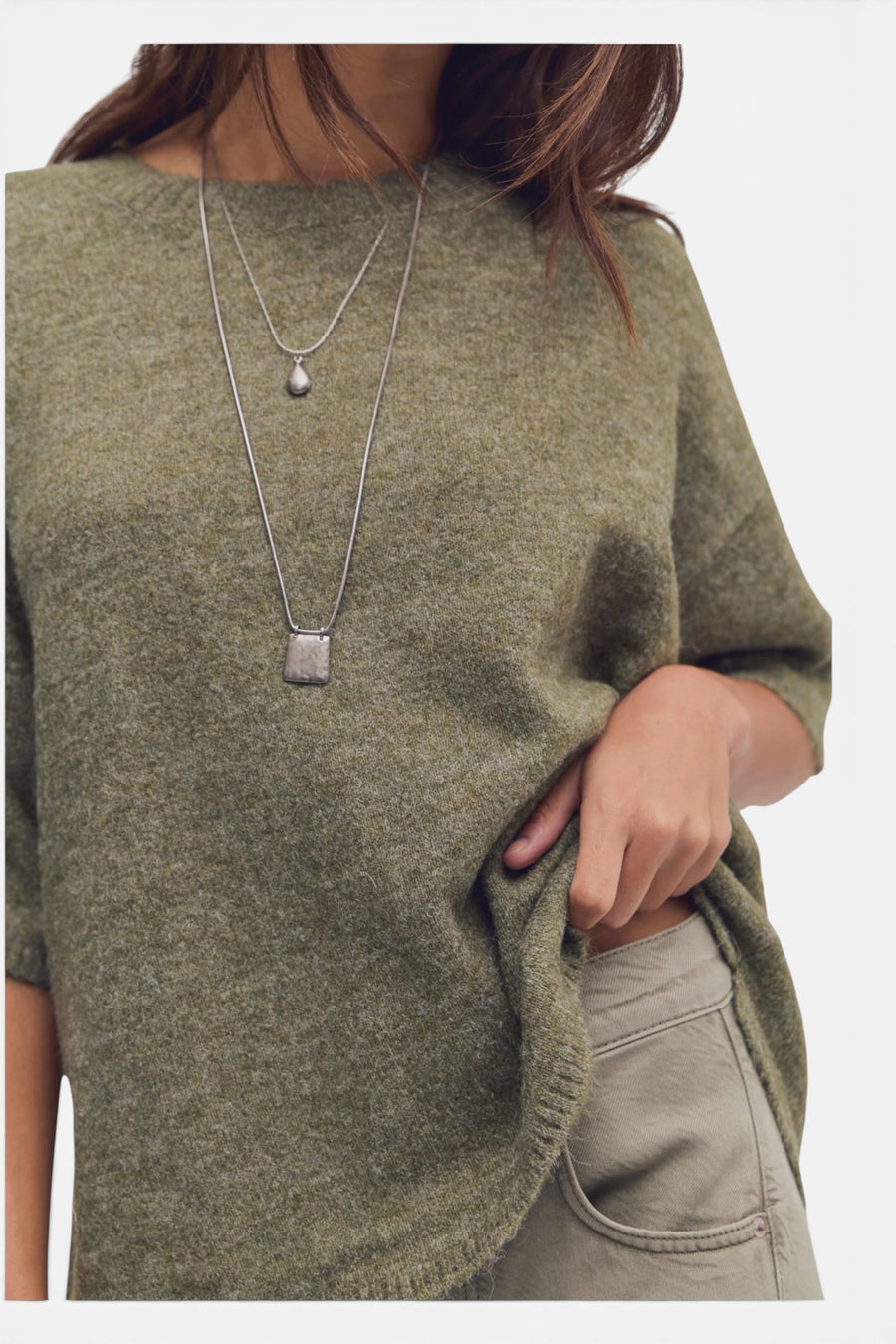 Free People Margot Sweater Tee in Kalamata – detail