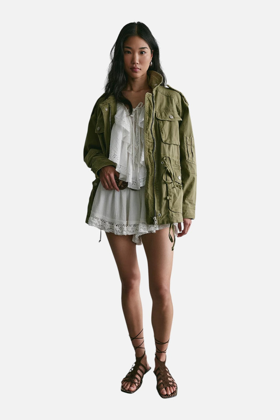 Free People Marlo Surplus Jacket in Olivine – alternate