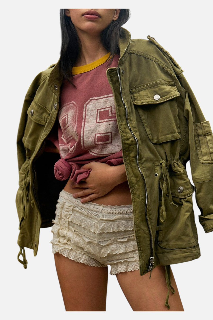 Free People Marlo Surplus Jacket in Olivine – alternate