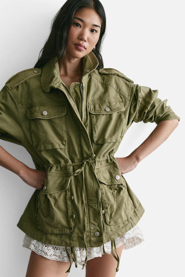 Free People Marlo Surplus Jacket in Olivine