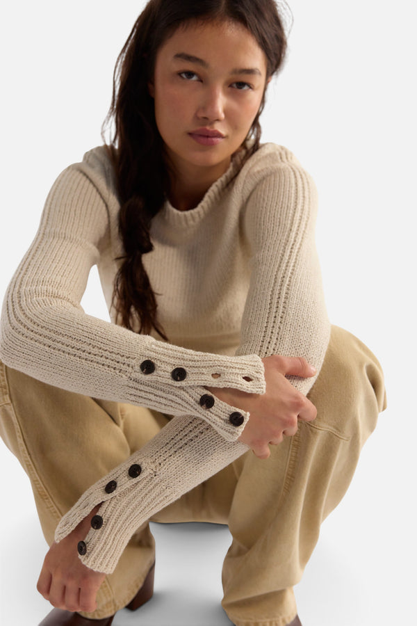 Free People Mila Pullover in Sugar Swizzle