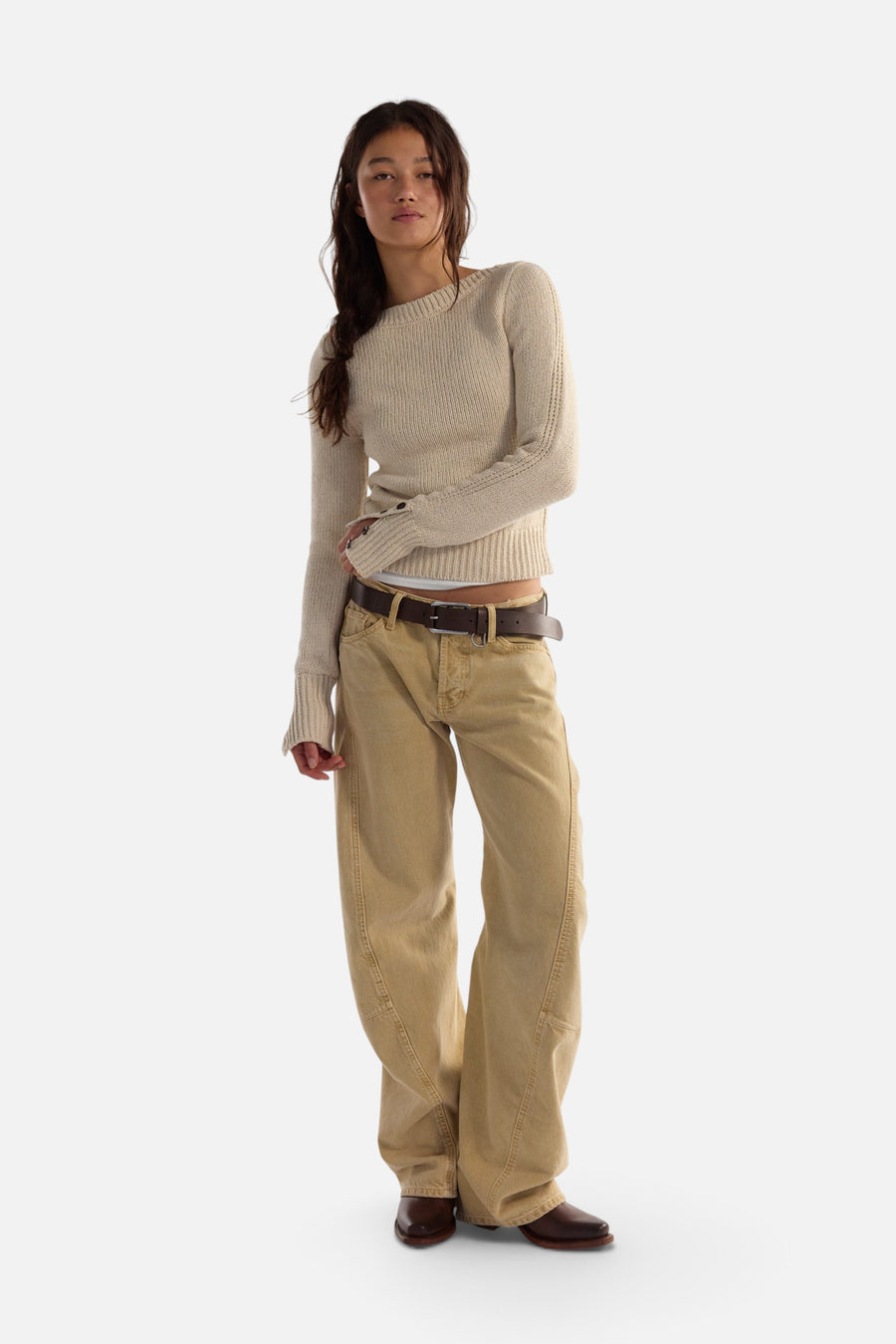Free People Mila Pullover in Sugar Swizzle – side view