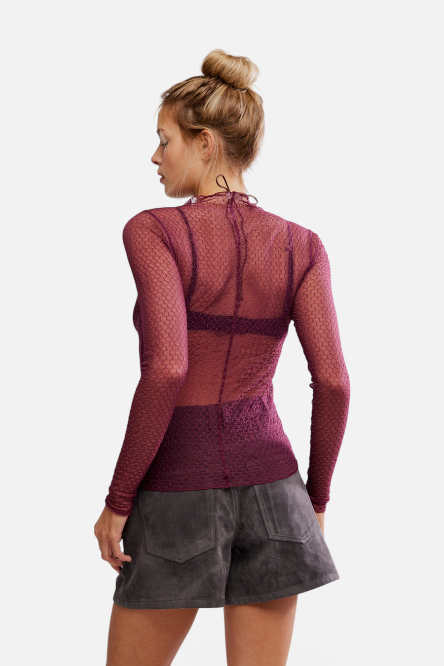 Free People Minding My Business Top in Crushed Berry – side view