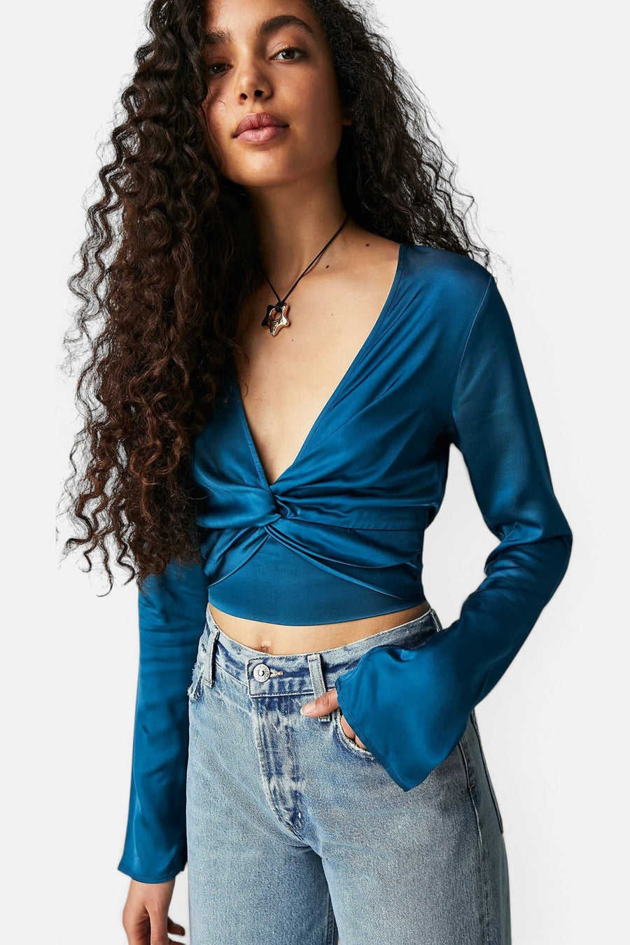 Free People Miraya Top in Corsair – side view