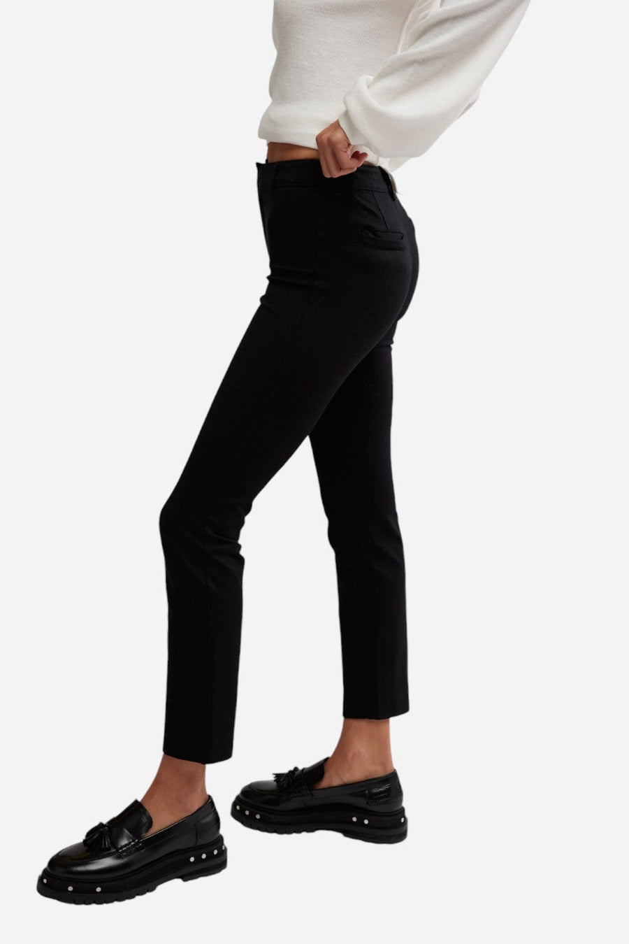 Free People Molly Slim Pant in Black – back view