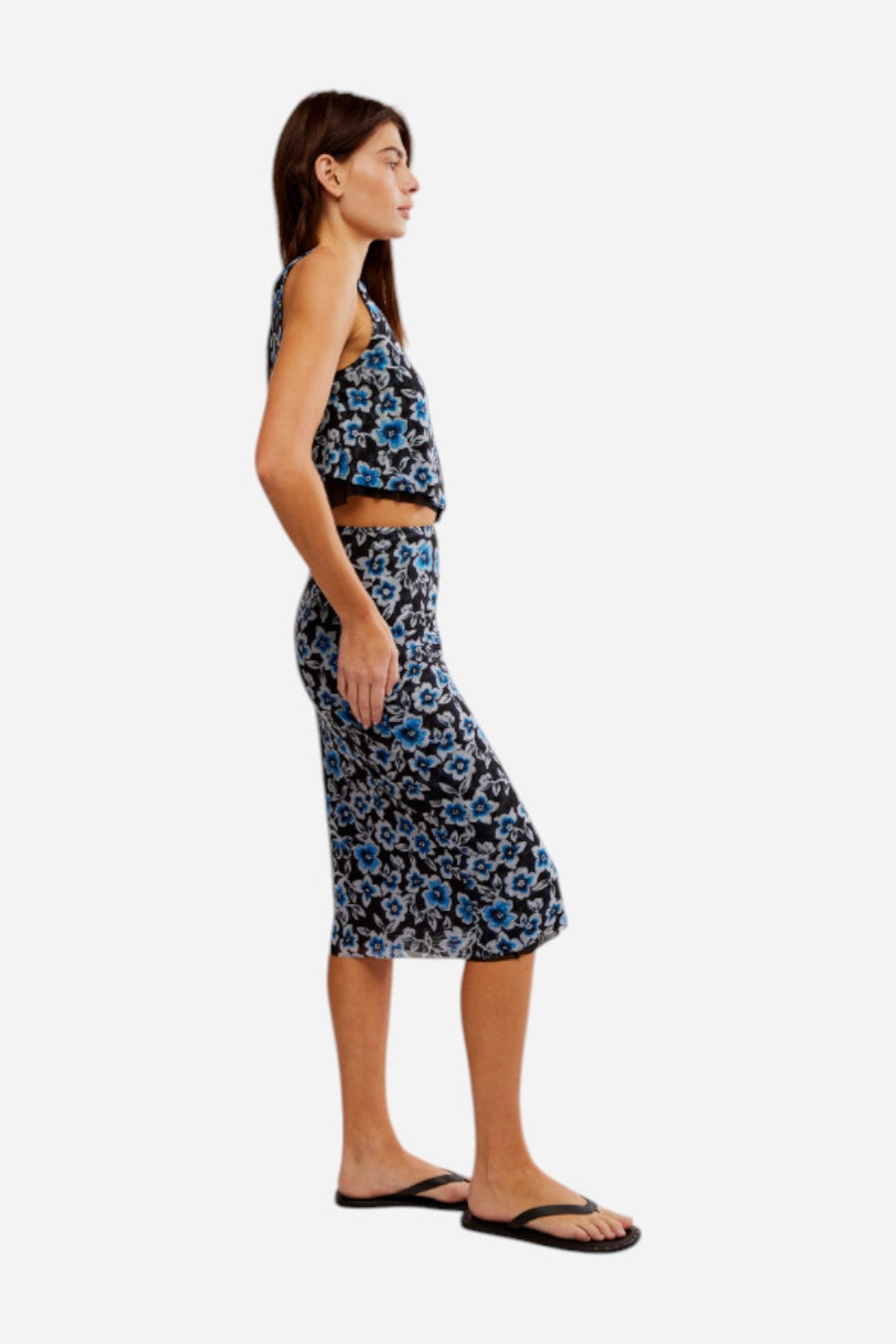 Free People Mona Skirt Set in Black Combo – back view