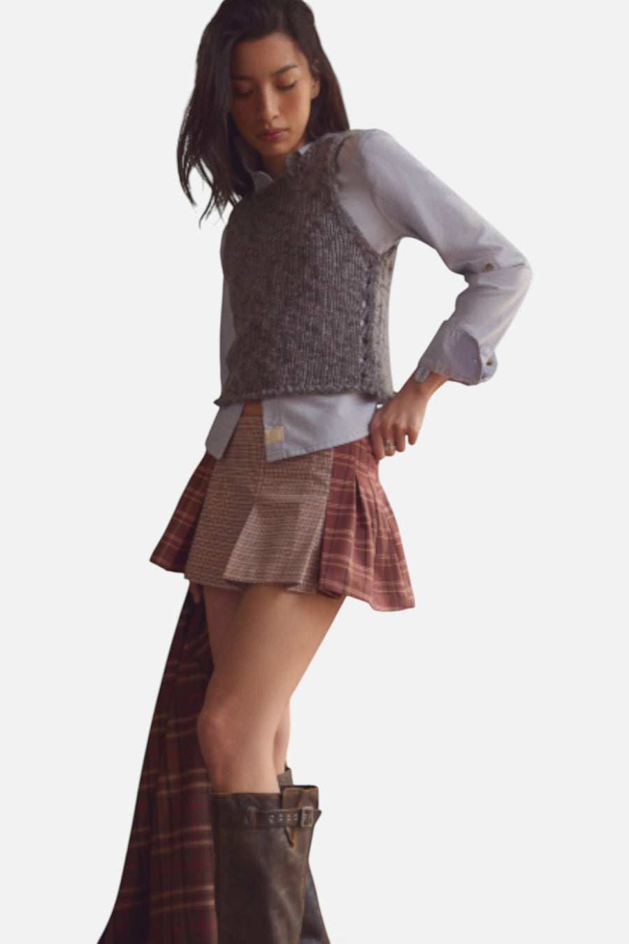 Free People Opal Knit Tank in Steel Grey – alternate