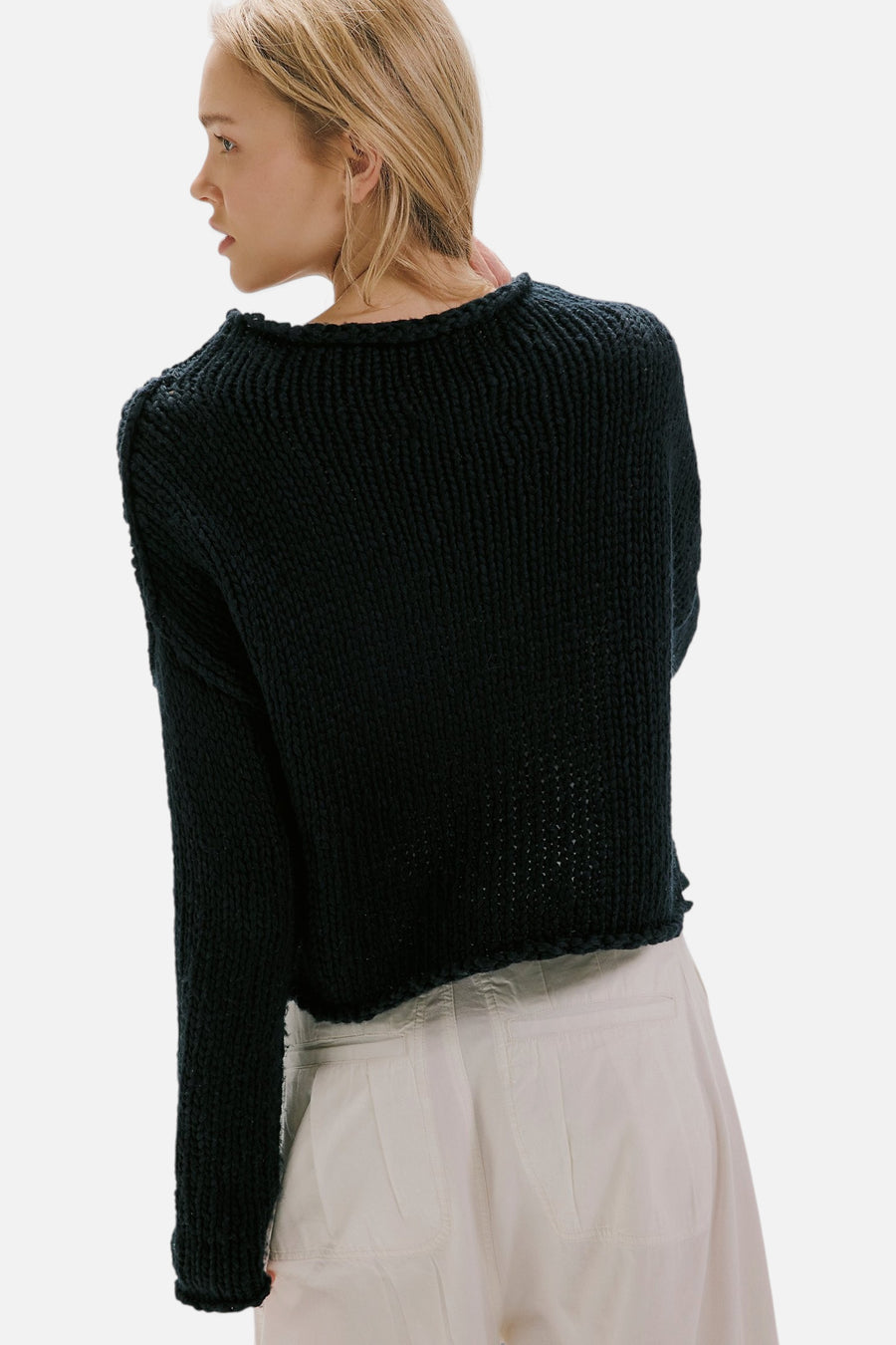 Free People Opal Sweater in Black – back view