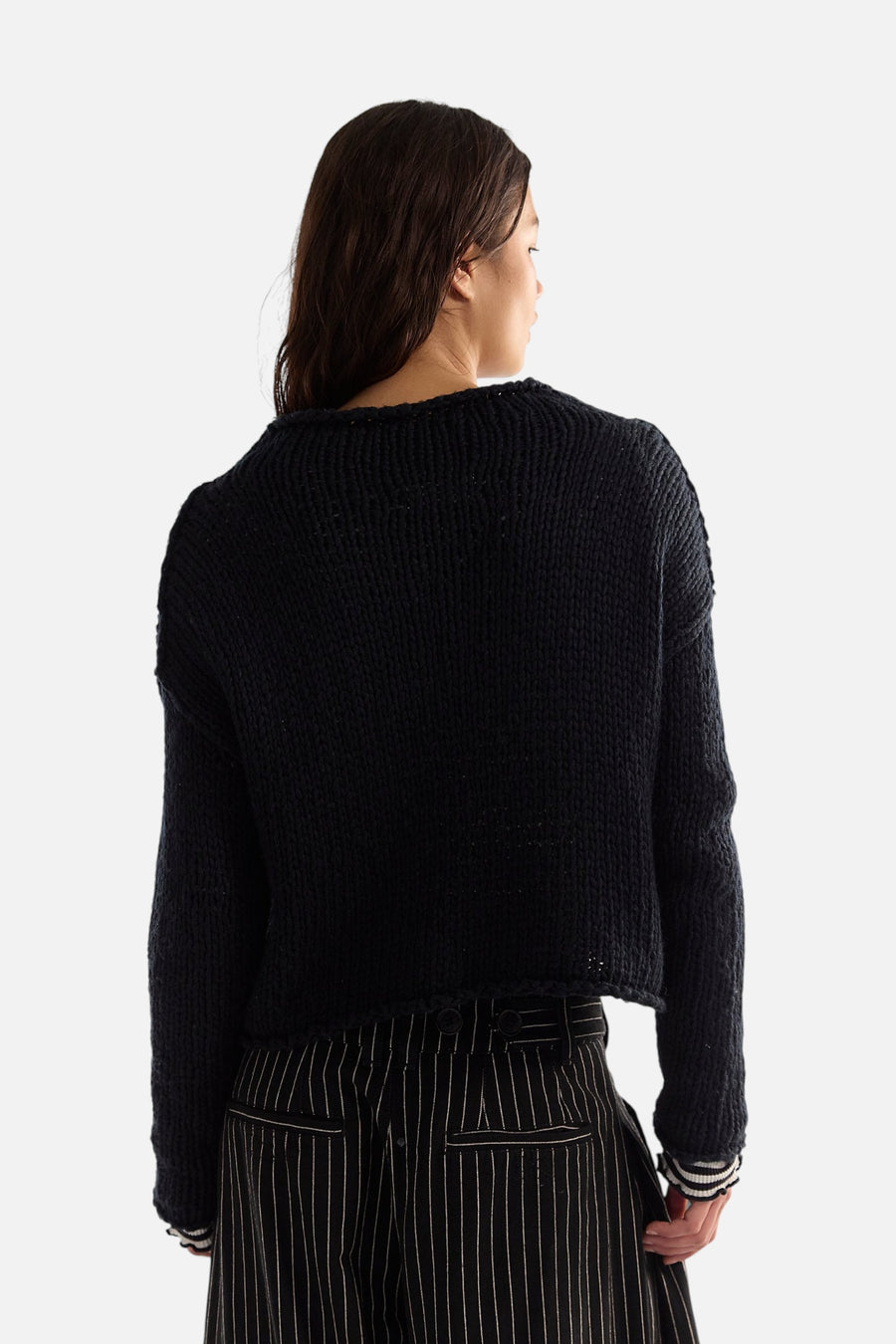 Free People Opal Sweater in Black – back view