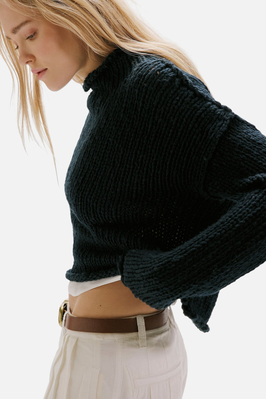 Free People Opal Sweater in Black – side view