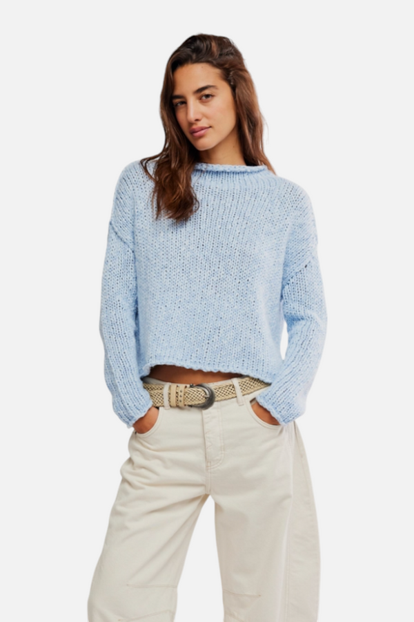 Free People Opal Sweater in Cashmere Blue