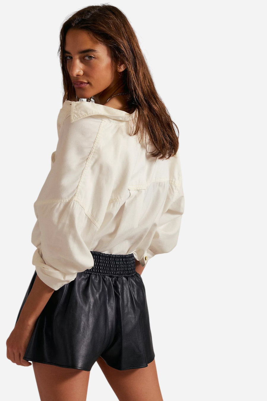 Free People Paradise Found Vegan Skort in Black – back view