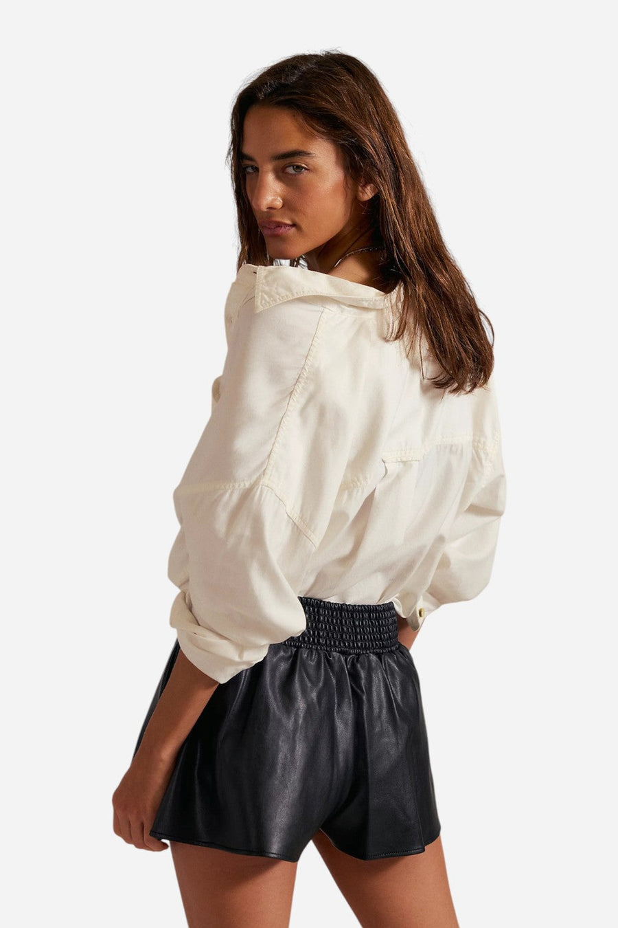 Free People Paradise Found Vegan Skort in Black – side view