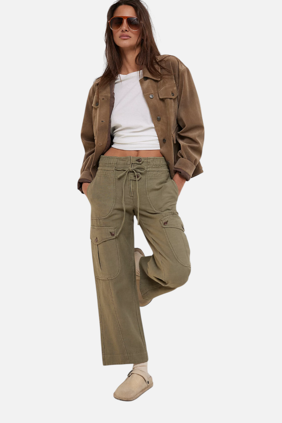 Free People Park Ave Pant in Adventurer – front view