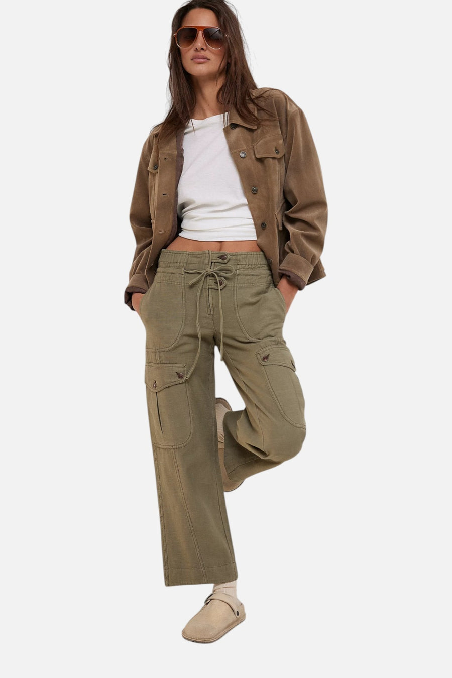 Free People Park Ave Pant in Adventurer – on model