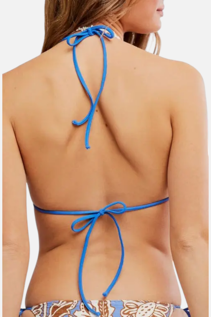 Free People Printed Mika Triangle Bikini Top in Moonlit Oasis – back view