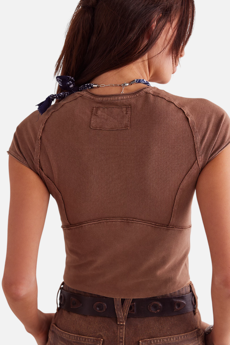 Free People Protagonist Tee in Cedar Wood – back view