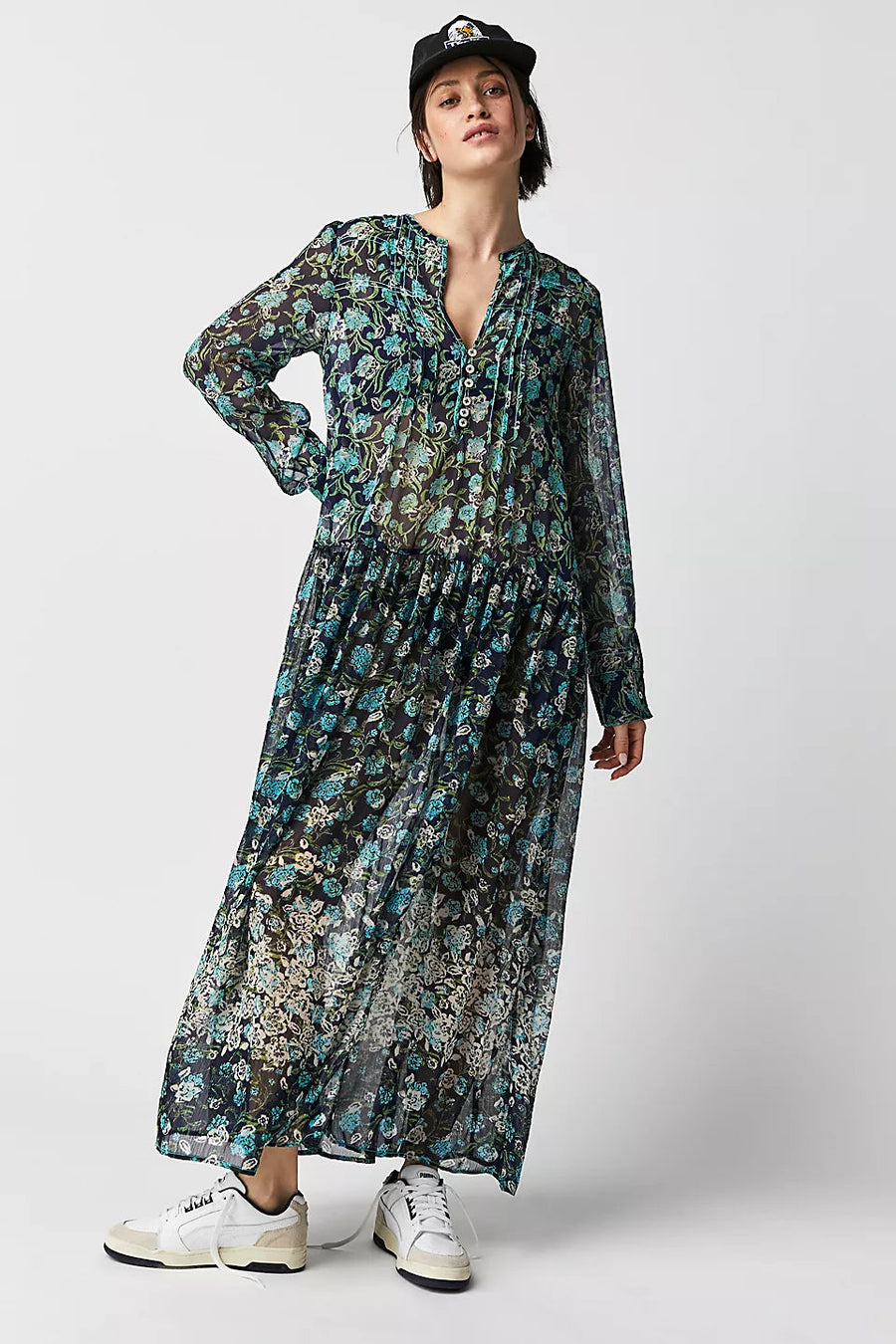 Free People See It Through Dress in Twilight – back view
