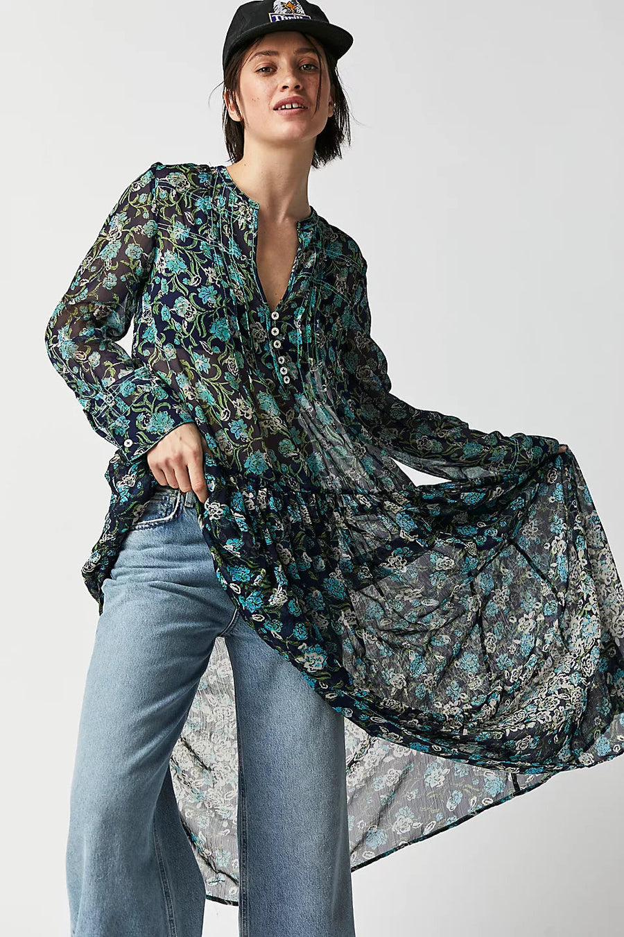 Free People See It Through Dress in Twilight – detail