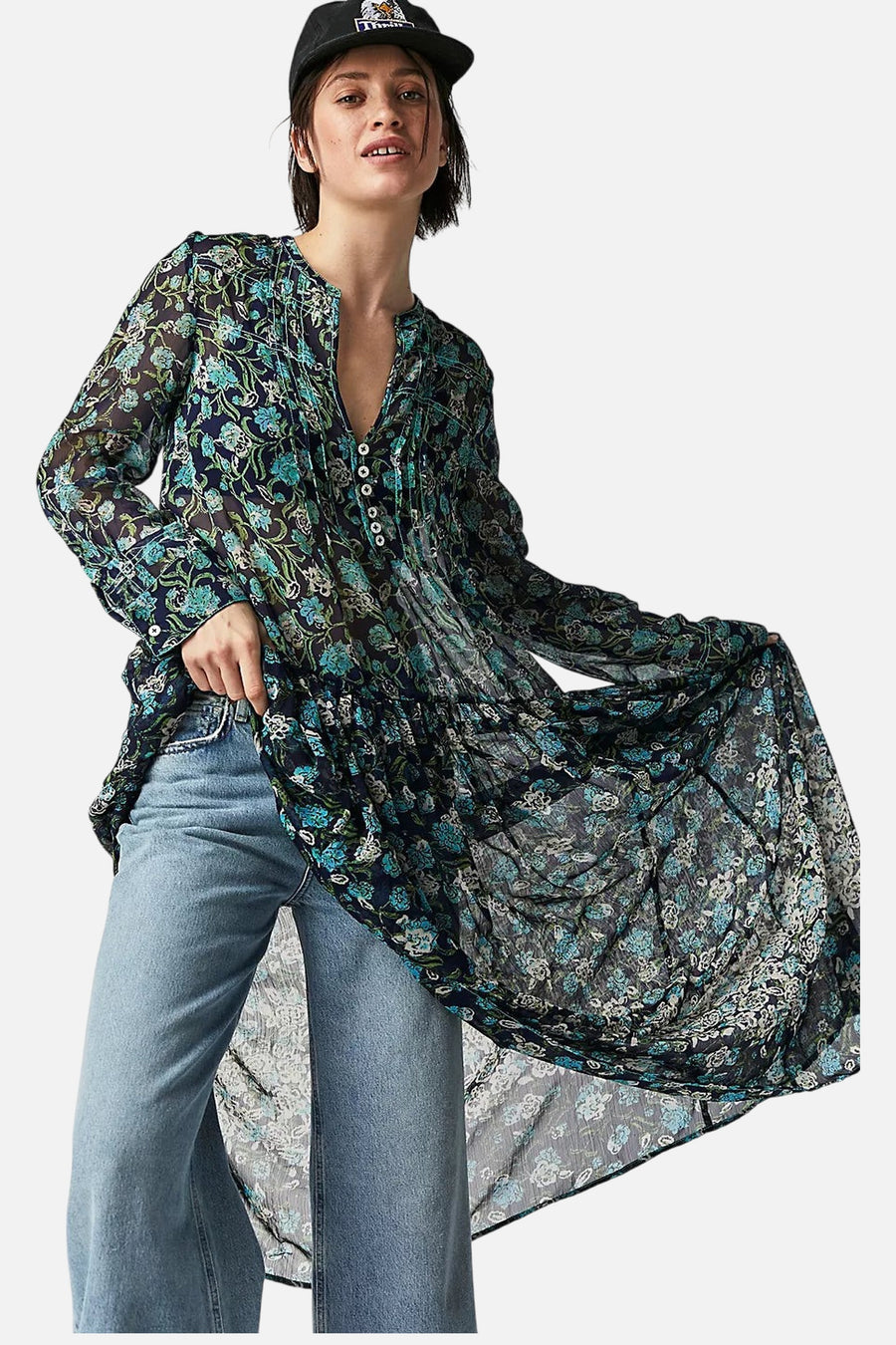 Free People See It Through Dress in Twilight – side view