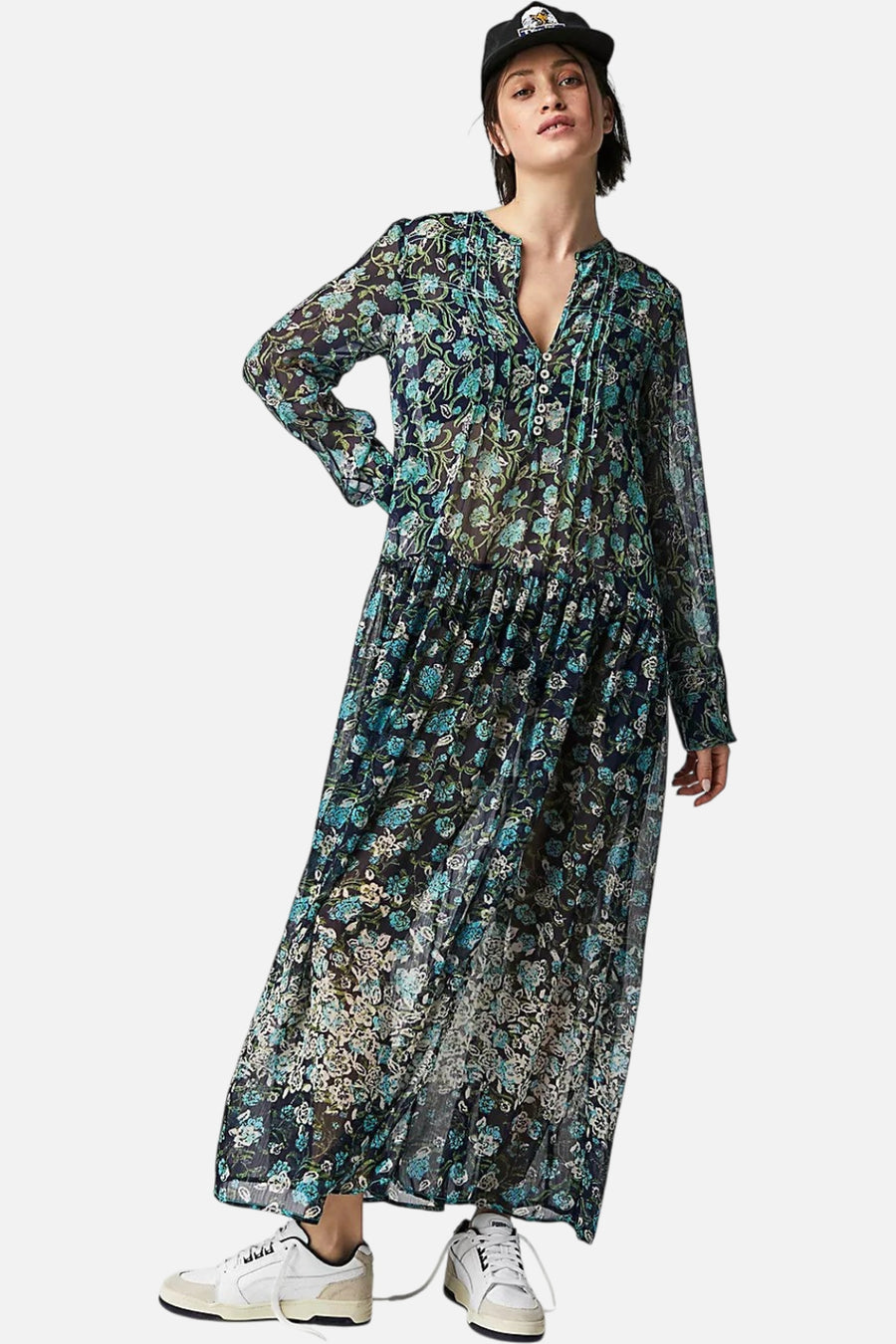 Free People See It Through Dress in Twilight – side view
