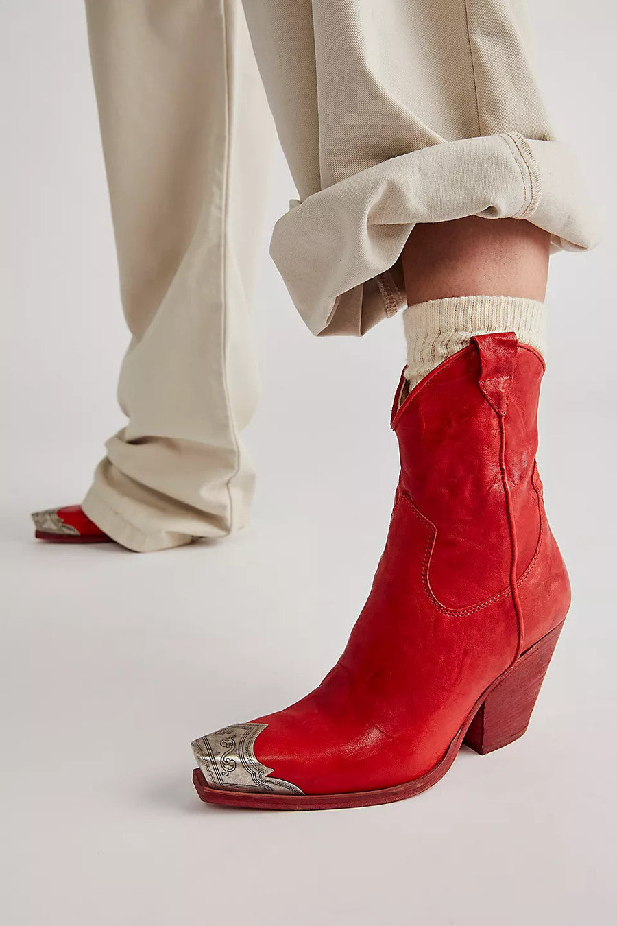Free People Shoes Brayden Western Boots in Flame – back view