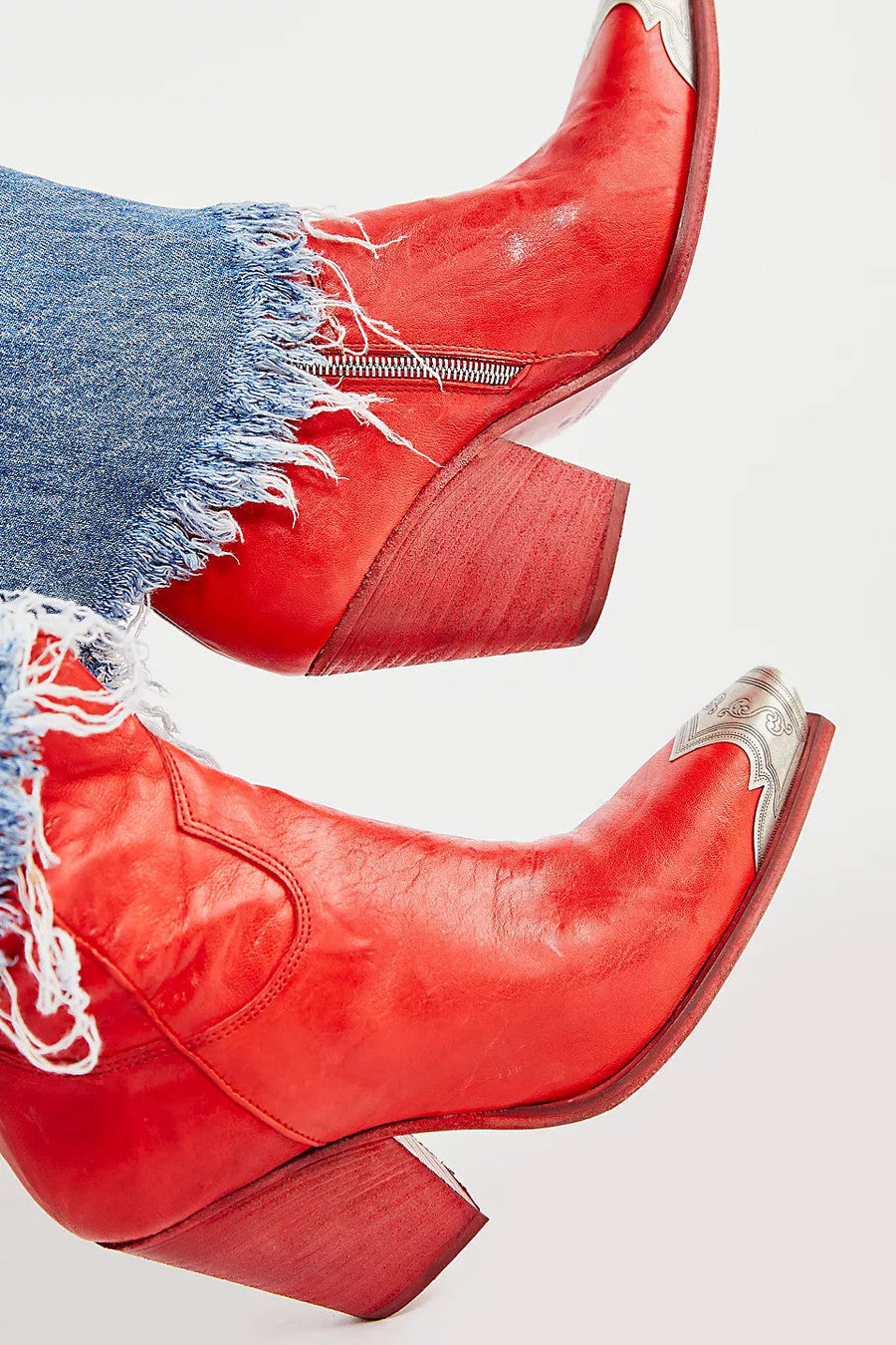 Free People Shoes Brayden Western Boots in Flame – flat lay
