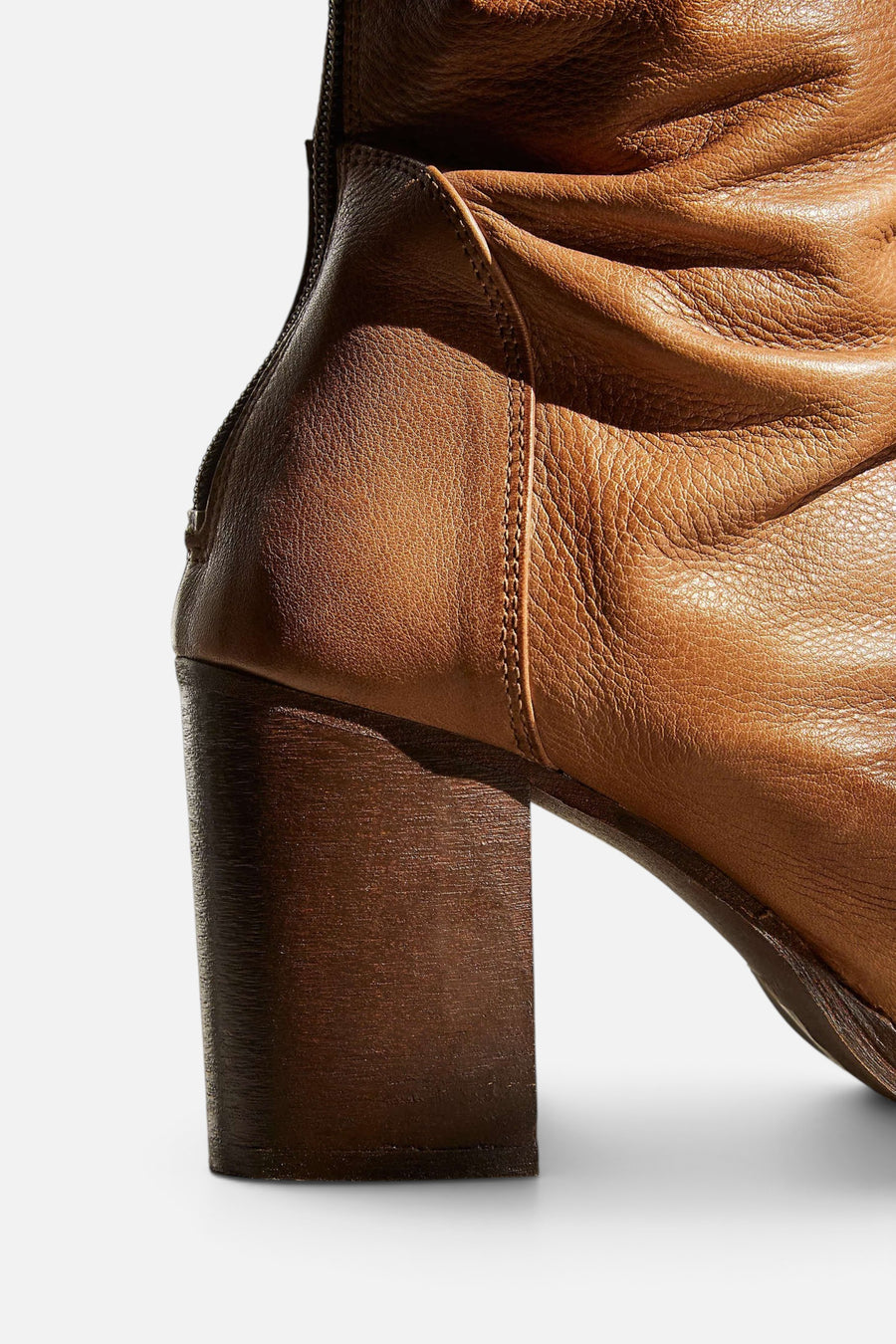 Free People Shoes Elle Block Heel Boot in Mushroom – detail