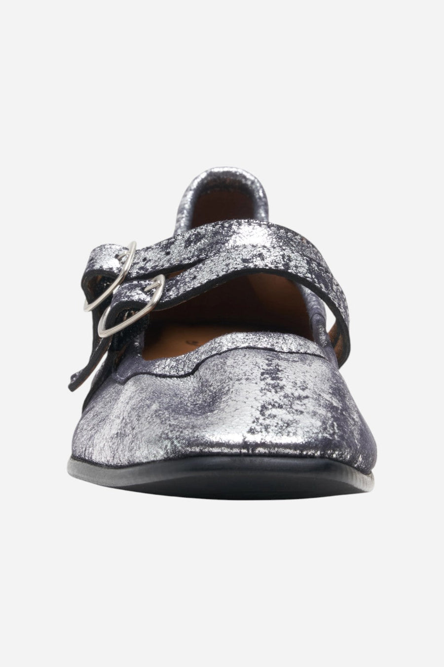 Free People Shoes Gemini Ballet Flat in Silver Distressed – detail