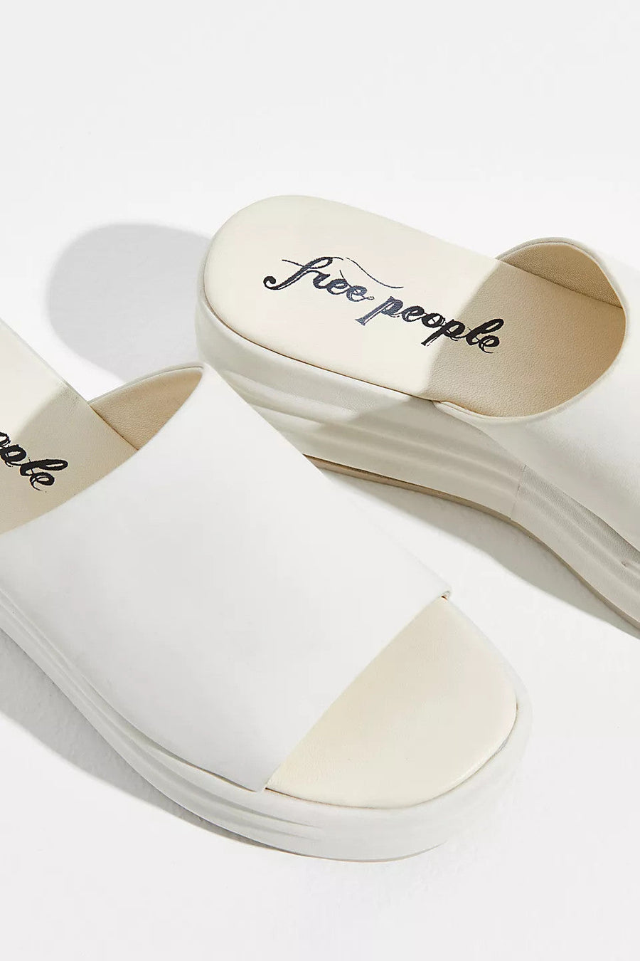 Free People Shoes Harbor Flatform Sandals in Vanilla – side view