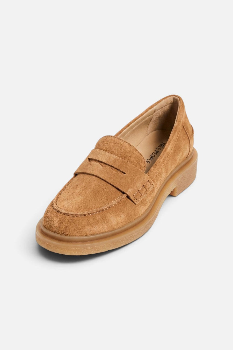 Free People Shoes Lana Loafer in Toffee Suede – back view