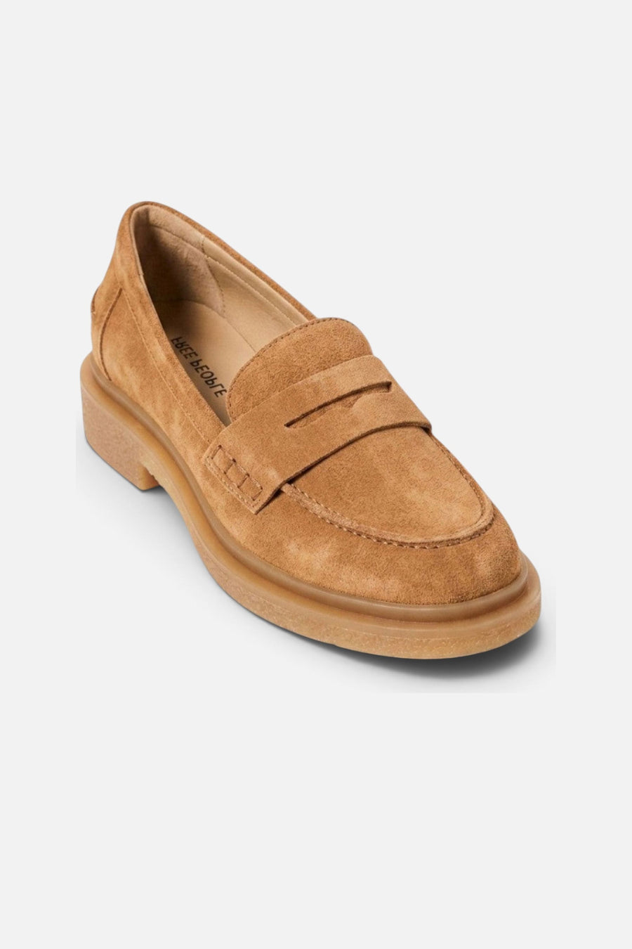 Free People Shoes Lana Loafer in Toffee Suede – side view