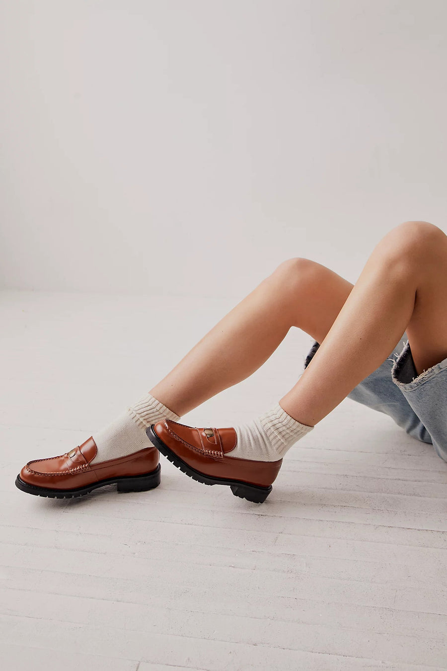 Free People Shoes Liv Loafer in Bronzer – side view