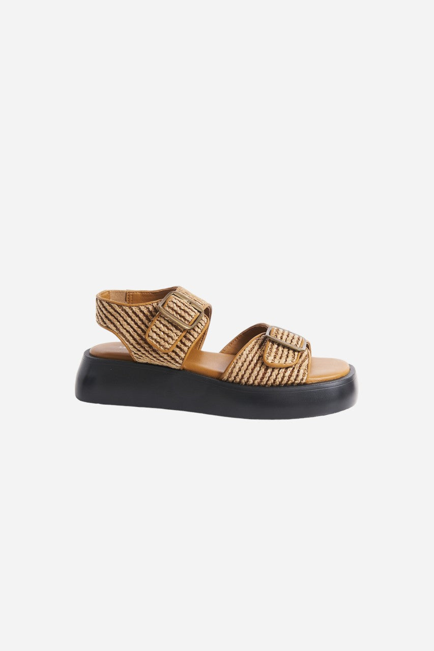 Free People Shoes Mandi Weave Sandals in Natural – front view