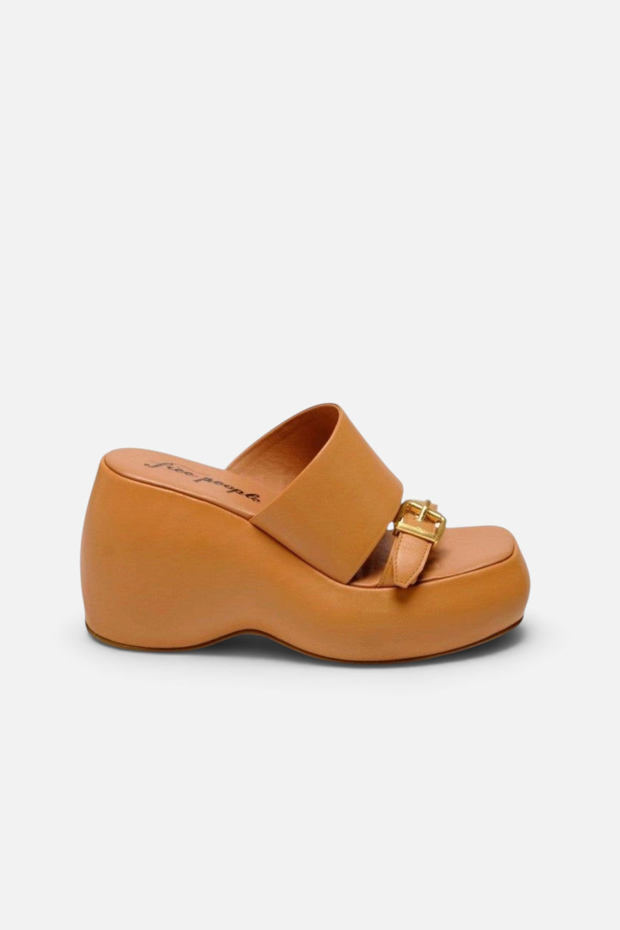 Free People Shoes Mila Minimal Wedges in Vachetta – side view