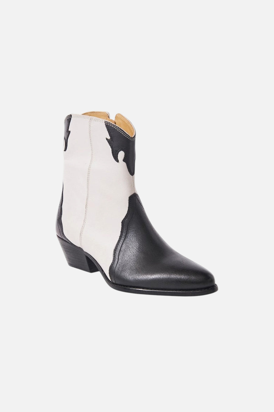 Free People Shoes New Frontier Western Boot in Arctic Fox Combo – three-quarter view