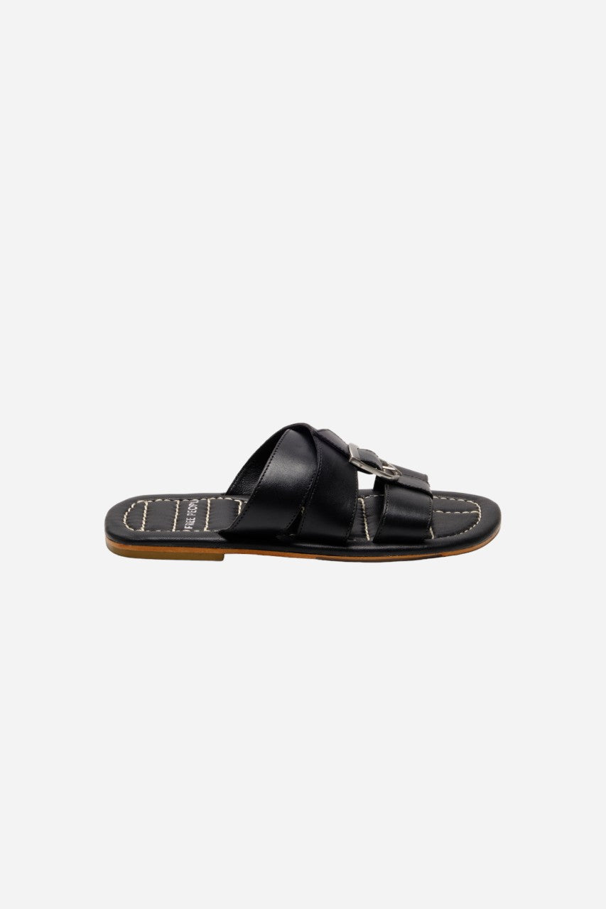 Free People Shoes Sloan Buckle Sandals in Black – front view