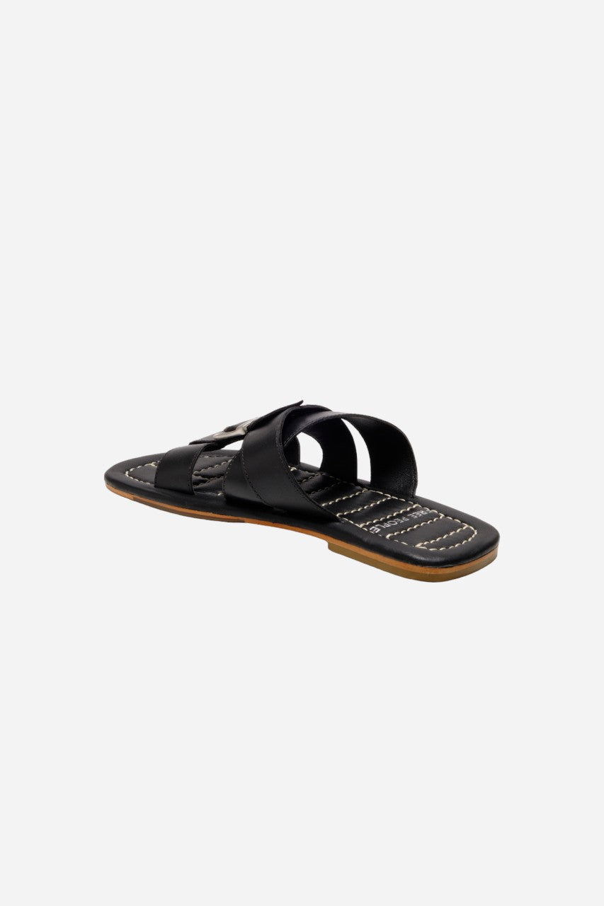Free People Shoes Sloan Buckle Sandals in Black – side view