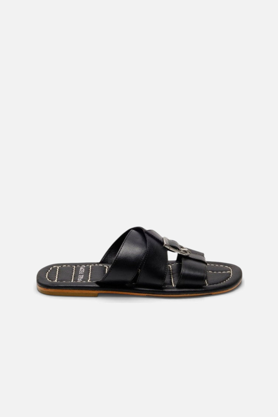 Free People Shoes Sloan Buckle Sandals in Black – side view